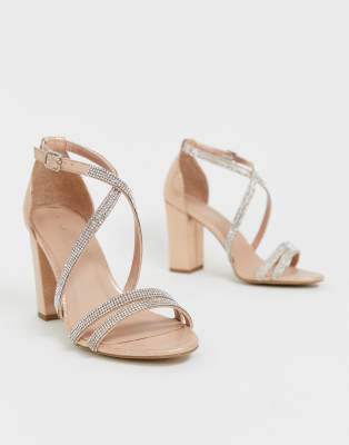 new look rose gold sandals