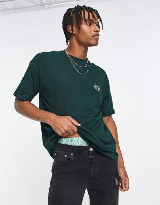Dice - T-shirt con rosa ricamata verde scuro - New Look T-shirt donna  - immagine1