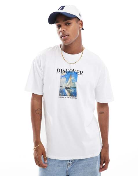 New Look discover graphic t-shirt in white - view 1