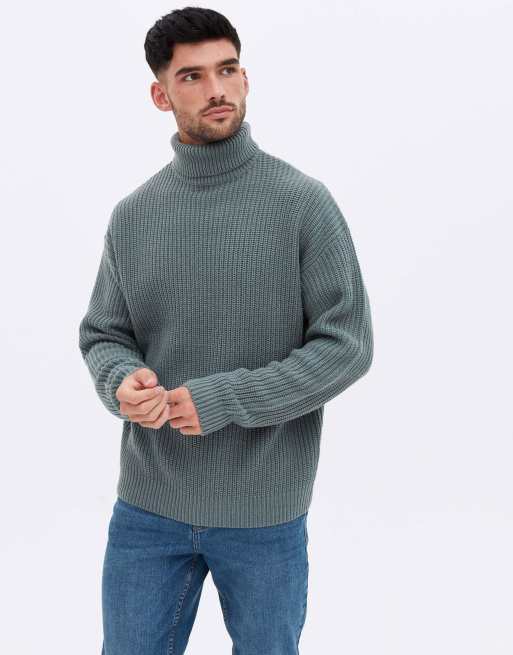 New Look - Dolcevita comodo a coste blu medio