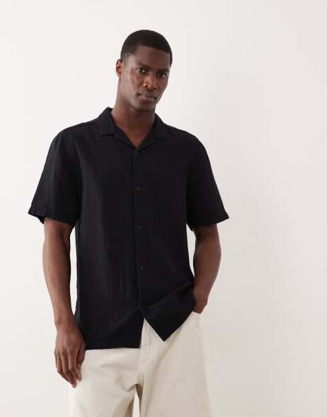 New Look double cloth shirt in black - view 1