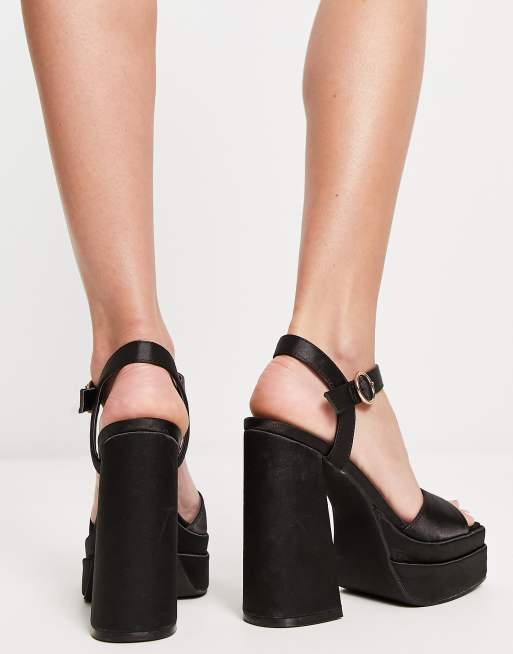 New look black chunky 2024 heels