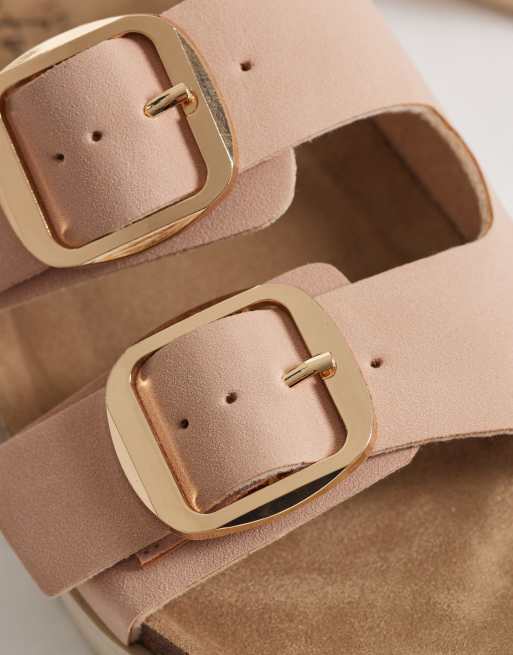 New Look double strap sandals in pink, 2 of 4