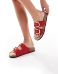 [New Look] New Look double strap sandals in red 37 Bright red