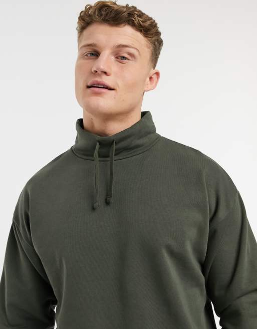 Drawstring best sale neck sweatshirt