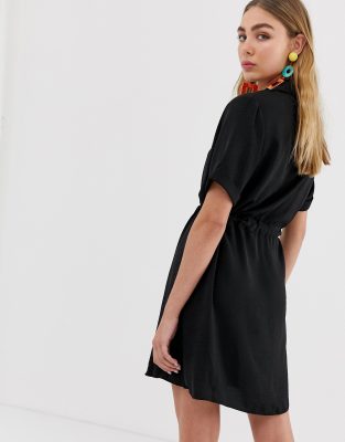 black shirt dress asos