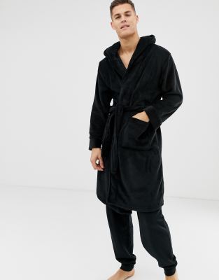 new look black dressing gown