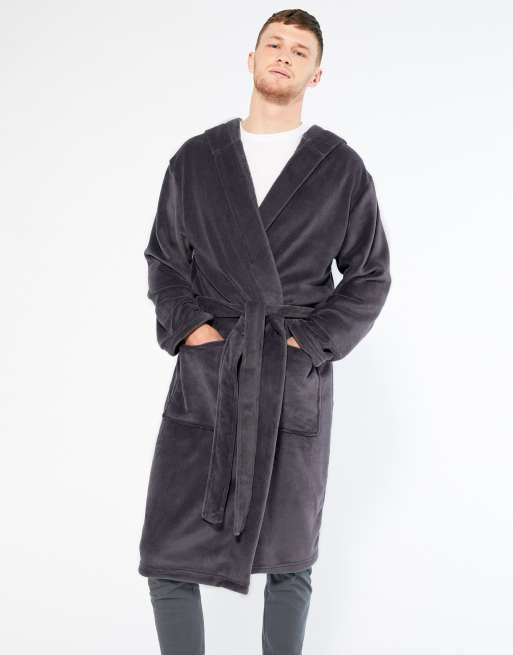 New look shop grey dressing gown