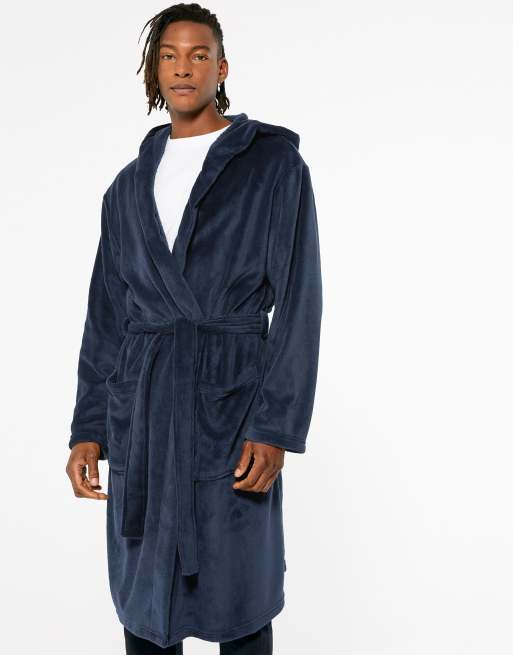 New Look dressing gown in navy | ASOS