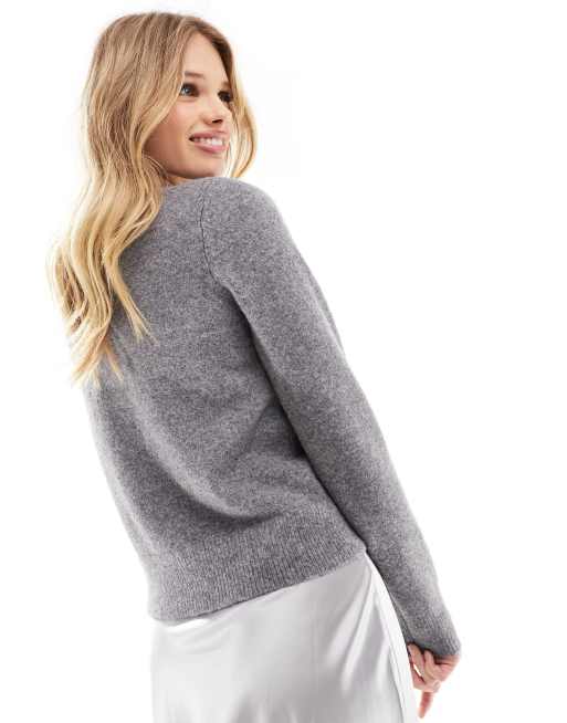 New Look – Dunkelgrauer Pullover mit Rundhalsausschnitt, 4 von 4
