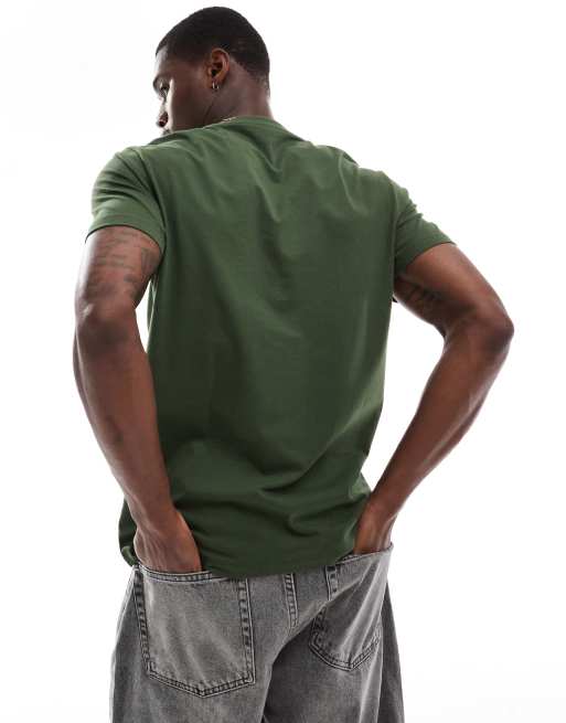 New Look – Dunkelgrünes T-Shirt mit Rundhalsausschnitt, 3 von 4