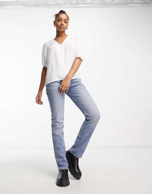New Look – Durchgeknöpfte Bluse in Weiß, 4 von 4
