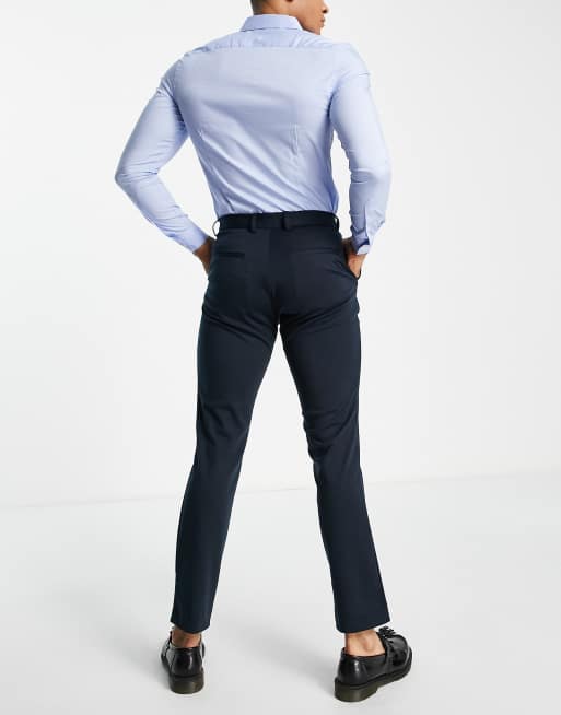 New Look – Eleganckie dopasowane spodnie w granatowym kolorze, 4 z 4