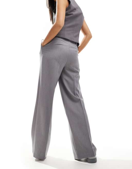 New Look – Elegante Hose in Hellgrau mit weitem Schnitt, 5 von 5
