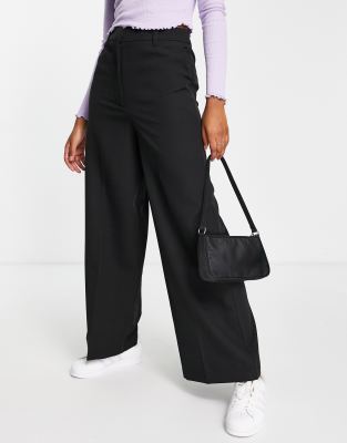 New Look - Elegante Hose mit weitem Bein in Schwarz