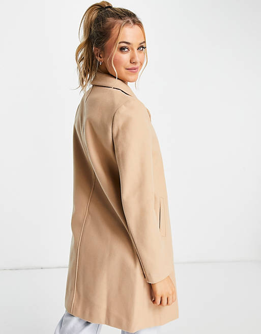 Robijn Beweegt niet Geruststellen New Look - Elegante jas in lichtbruin | ASOS