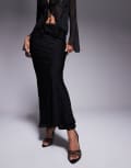 [New Look] New Look embellished chiffon maxi skirt in black (part of a set) 16 BLACK