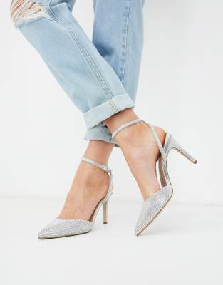 new look silver shoes