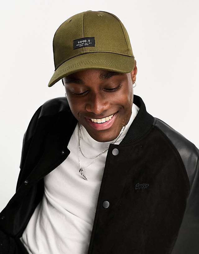 New Look - embroidered cap in khaki