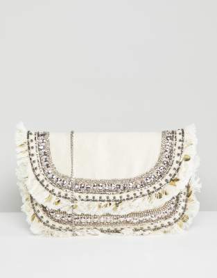 gold clutch bag new look