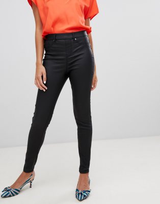 New Look Emilee Coated Jegging-Black