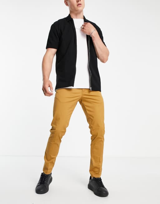 New Look – Enge Chinohose in Hellbraun