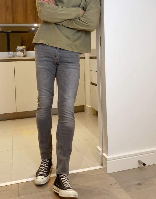 New Look – Enge Jeans in Grau