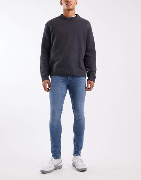 New Look – Enge Jeans in mittelblauer Waschung - view 1