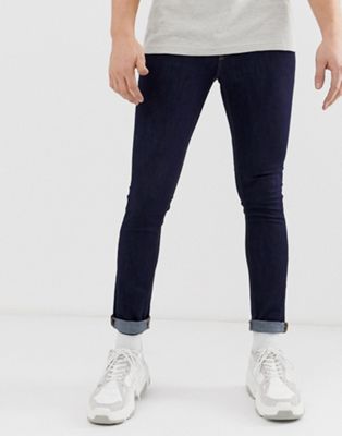New Look – Enge Jeans in verwaschenem Dunkelblau