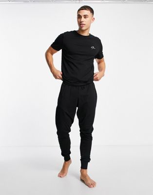 Homme New Look - Ensemble jogger et t-shirt confort - Noir