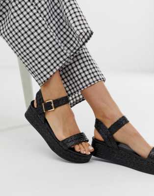 New Look espadrille flatform in black | ASOS