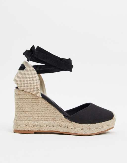 espadrille tie up in black | ASOS