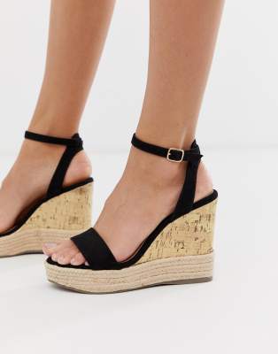 New Look espadrille sandal in black | ASOS