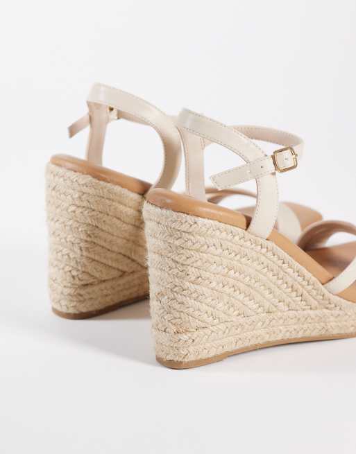 New Look – Espadrilles in Cremeweiß mit Keilabsatz, 3 von 4
