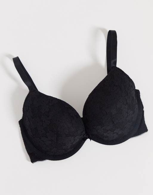 Black Lace Push-Up Bra