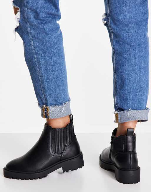 New look flat hot sale chunky chelsea boot