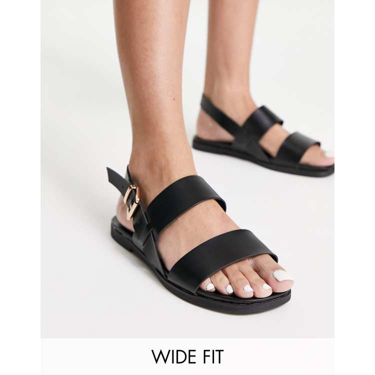 New look black sales sandals flat