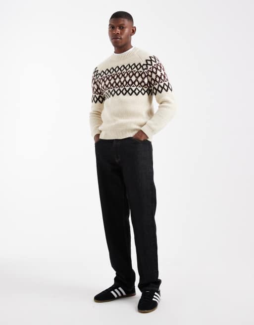 New Look fairisle knit jumper in cream, 2 of 5