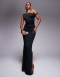 [New Look] New Look fallen shoulder maxi dress in black 18 BLACK