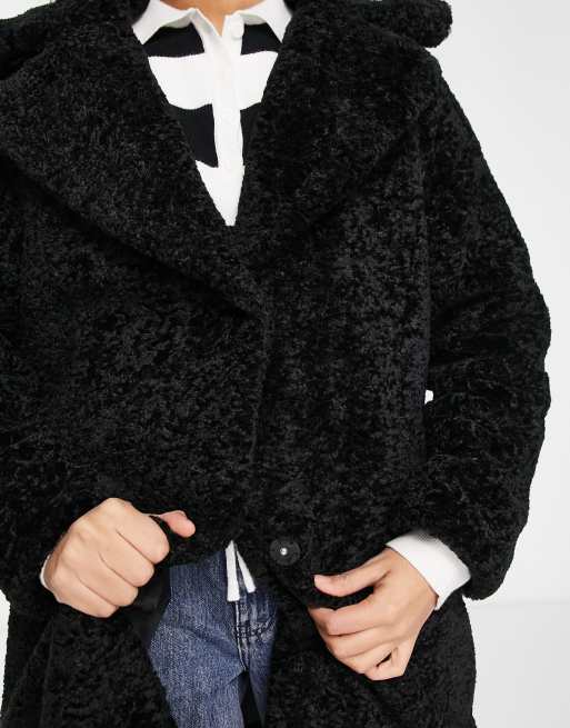 Asos new look fur on sale coat