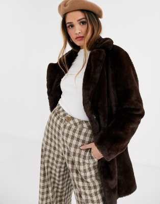 new look fur coat