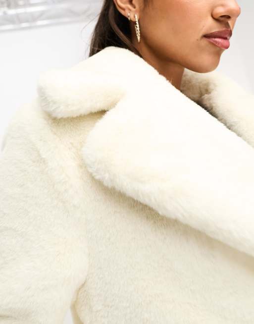 Asos new look fur on sale coat