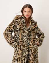 ONLY faux suede faux fur coat in black 