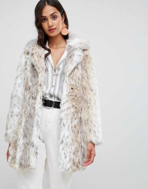 Snow leopard hot sale fur coat