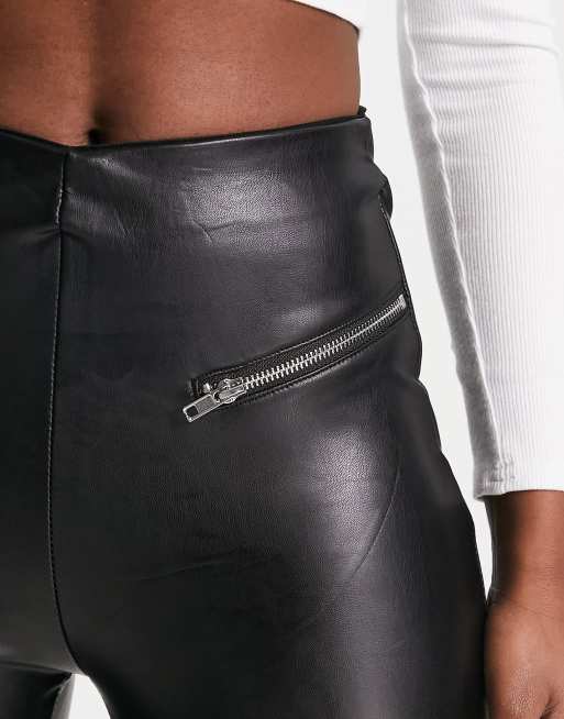 Biker leather hot sale look leggings