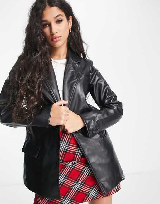 Tartan jacket cheap new look