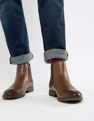 leather look chelsea boots