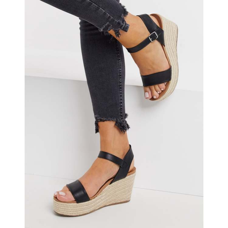 New look black discount wedges