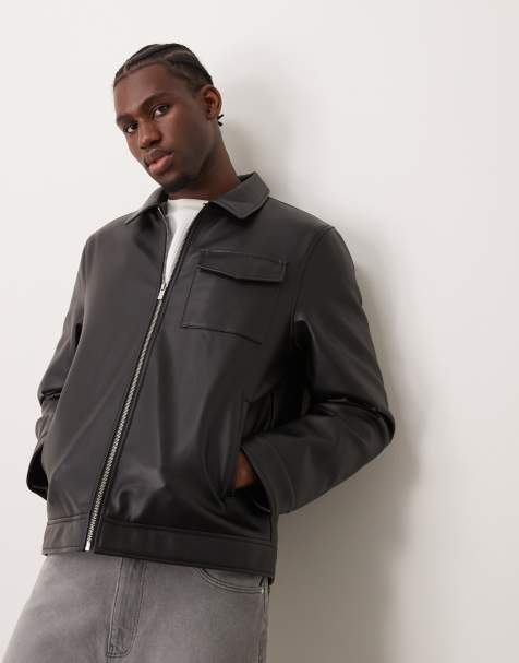 New Look faux leather jacket in black - view 1