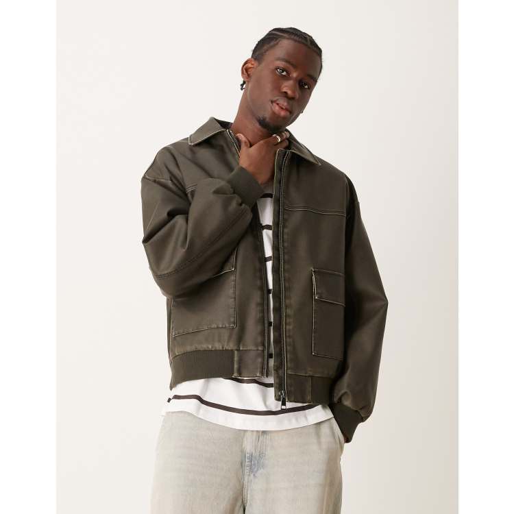 NOKCHA Fake Leather Jacket ブラウン AUTHENTIC series - throat latch fake leather